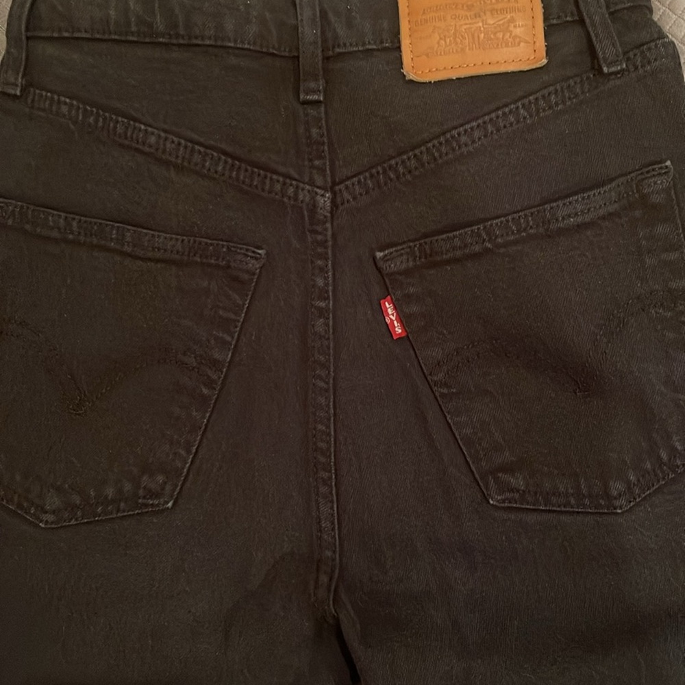 Levi’s Ribcage Straight Ankle Jeans, Size 25, Black - Picture 4 of 5